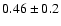 $0.46\pm0.2 $
