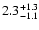 $\rm 2.3_{-1.1}^{+1.3}$