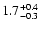 $\rm 1.7_{-0.3}^{+0.4}$