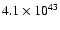 $4.1\times10^{43}$