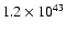 $1.2\times10^{43}$