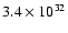 $3.4\times10^{32}$