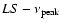 $LS-\nu_{\rm peak}$