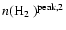 $n(\hbox{H${}_2$ })^{\rm peak,2}$