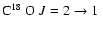 $\hbox{C${}^{18}$ O}~\hbox{$J=2\rightarrow 1$ }$