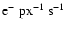 ${\rm e^{-}~px^{-1}~s^{-1}}$