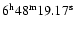 $\rm 6^{h} 48^{\rm m} 19.17^{s}$