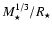$M_{\star}^{1/3}/R_{\star}$
