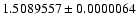 $1.5089557 \pm 0.0000064$