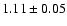 $1.11\pm0.05$