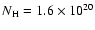 $N_{{\rm H}}=1.6\times10^{20}$