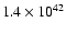 $1.4\times10^{42}$