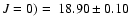 $J=0)=~18.90\pm 0.10$