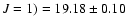 $J=1)=19.18\pm0.10$