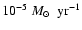 $10^{-5}~\mbox{$M_{\odot}$ }~{\rm yr}^{-1}$