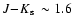 $\mbox{$J\!-\!K_{\rm s}$ }\sim1.6$