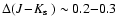 $\Delta(\mbox{$J\!-\!K_{\rm s}$ })\sim0.2{-}0.3$