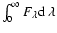 $\int_0^\infty F_\lambda \mbox{${\rm d}$ }\lambda$