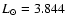 $L_\odot=3.844$