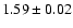 $1.59\pm0.02$