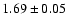 $1.69\pm0.05$