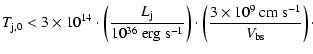 $\displaystyle T_{\rm j,0}< 3\times 10^{14}\cdot\left(\frac{L_{\rm j}}{10^{36}~\...
...}\right)\cdot \left(\frac{3\times
10^9~\rm {cm~s^{-1}}}{V_{\rm bs}}\right)\cdot$