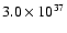 $3.0\times 10^{37}$
