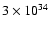 $3\times 10^{34}$