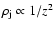 $\rho_{\rm j}\propto 1/z^2$