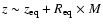 $z\sim z_{\rm eq}+R_{\rm eq}\times M$