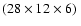 $(28 \times 12 \times 6) ~$