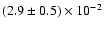 $(2.9 \pm 0.5) \times 10^{-2}$