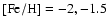 ${\rm [Fe/H]}=-2,-1.5$