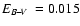 $\mbox{$E_{B\!-\!V}$ }=0.015$