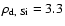 $\rho_{\rm d,~Si}=3.3$