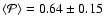 $\langle {\cal P}\rangle = 0.64 \pm 0.15$
