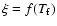 $\xi = f(T_{\rm f})$