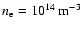 $n_{\rm e}=10^{14}~{\rm m}^{-3}$