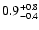 $\rm0.9^{+0.8}_{-0.4}$