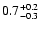 $\rm0.7^{+0.2}_{-0.3}$
