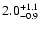 $\rm 2.0^{+1.1}_{-0.9}$