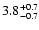 $\rm 3.8^{+0.7}_{-0.7}$