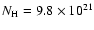 $N_{\rm H}=9.8 \times 10^{21}$