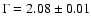 $\Gamma = 2.08 \pm 0.01$