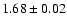 $1.68 \pm 0.02$