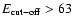 $E_{\rm cut-off}> 63$