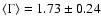 $\langle \Gamma \rangle = 1.73 \pm 0.24$
