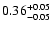 $\rm0.36^{+0.05}_{-0.05}$