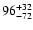$\rm 96^{+32}_{-72}$