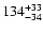 $\rm 134^{+33}_{-34}$